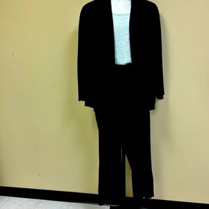 Plus size Talbots black velour pant set